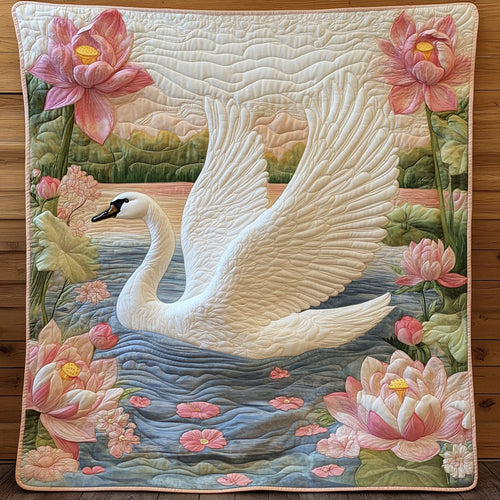 Swan Lotus Lake CW1605188CL Quilt
