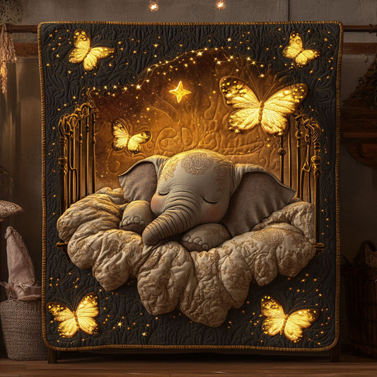 Golden Dreams Baby Elephant WY0906040CL Quilt