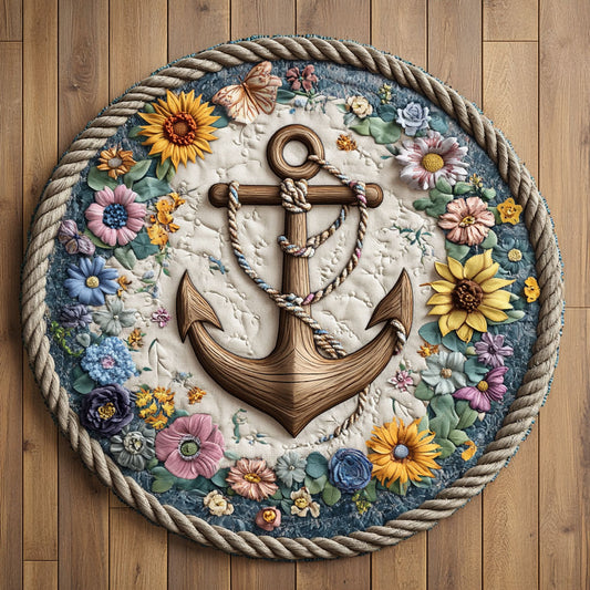 Anchor Breeze WN0407003CL Quilted Round Mat