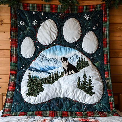 Christmas Border Collie Paw WN0611027CL Quilt