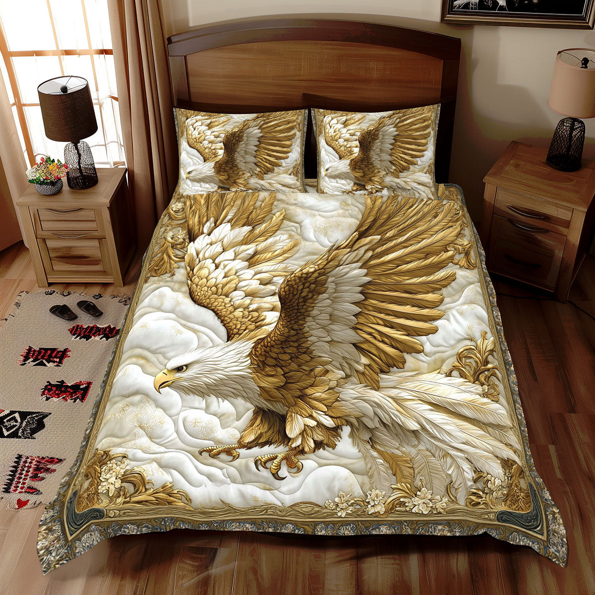 Fierce White Eagle WJ2712033CL Duvet Cover Set