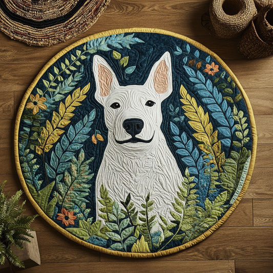 Bull Terrier WY2605042CL Quilted Round Mat