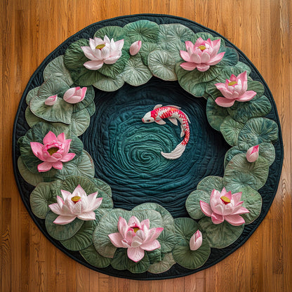 Aqua Lotus CP0412132CL Quilted Round Mat