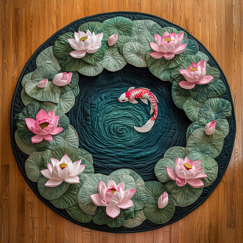 Aqua Lotus CP0412132CL Quilted Round Mat