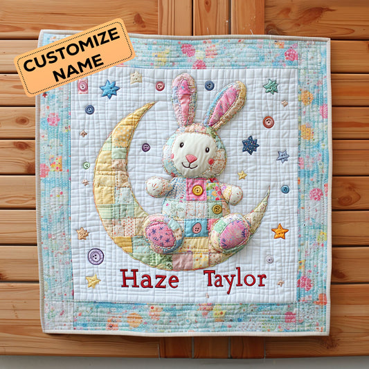 Bunny In The Stars WN2907015CL Personalized Baby Quilt
