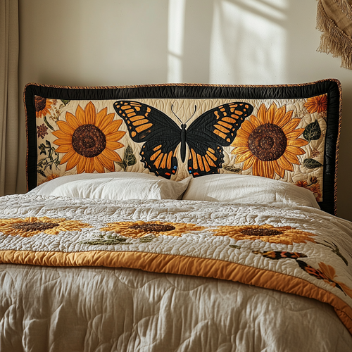 Monarch Sunflowers XR2212021CL Quilted Headboard Slipcover