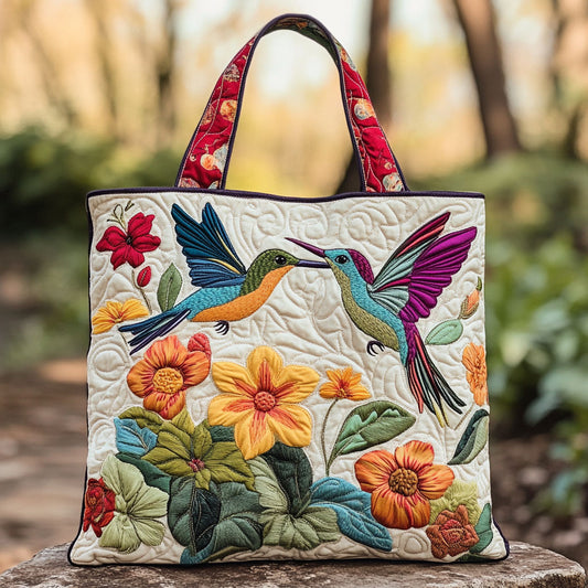 Magic Hummingbird WN2209045CL Quilted Tote Bag