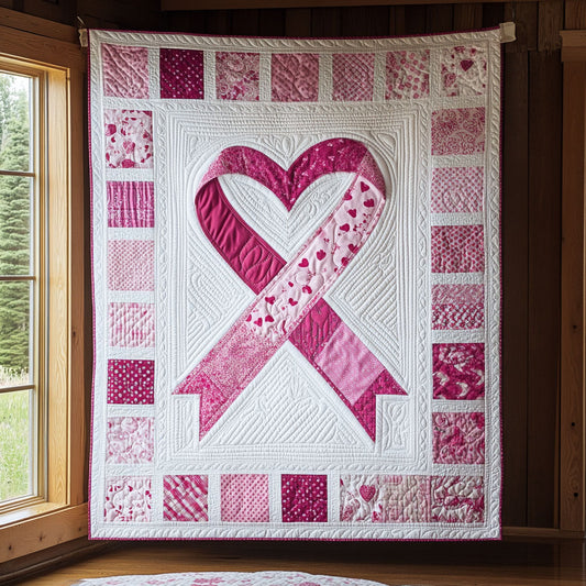 Heart Ribbon CW2609037CL Quilt