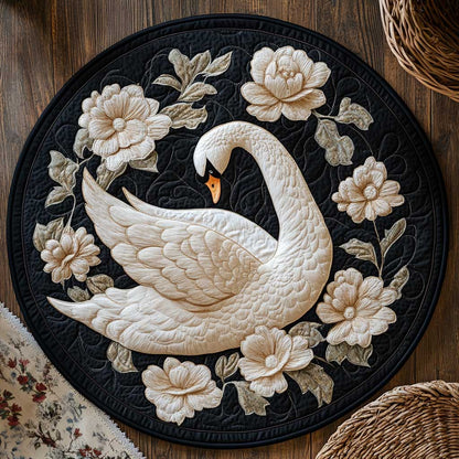 White Swan Whisper WN2203101CL Quilted Round Mat