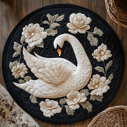 White Swan Whisper WN2203101CL Quilted Round Mat
