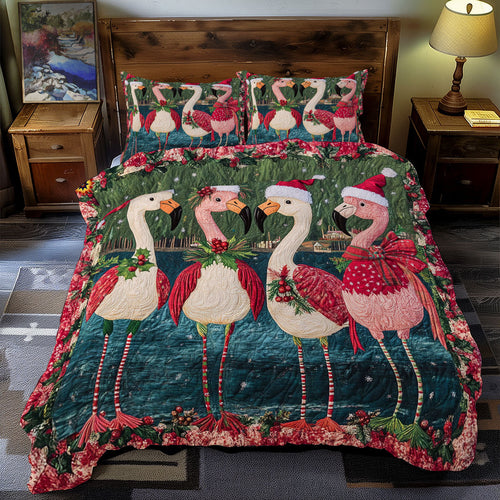 Christmas Of Flamingo WY2211047CL Duvet Cover Set