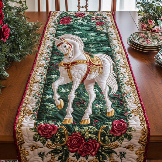 White Horse Waltz WJ3107038CL Quilted Table Runner