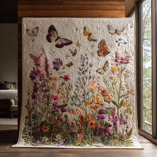 Butterfly Floral Garden CW0407012CL Quilt