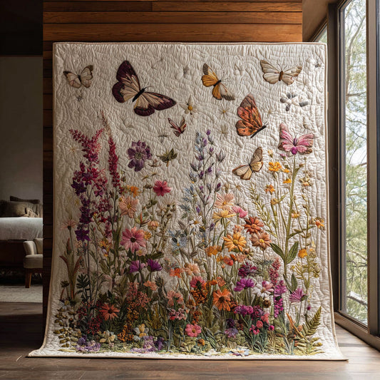 Butterfly Floral Garden CW0407012CL Quilt