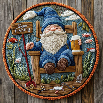 Tipsy Gnome WN1205098CL Quilted Round Mat