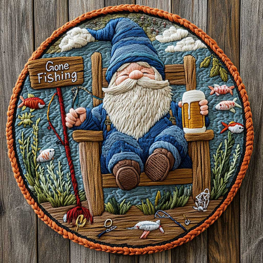 Tipsy Gnome WN1205098CL Quilted Round Mat