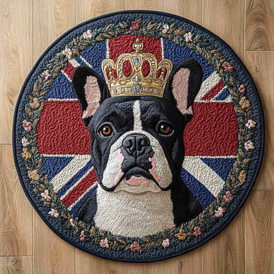 French Bulldog Royalty WN1205048CL Quilted Round Mat