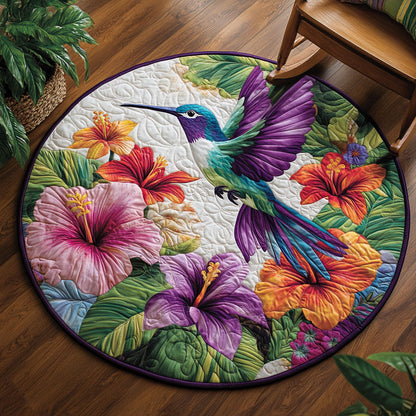 Beautiful Hummingbird WJ0304034CL Quilted Round Mat
