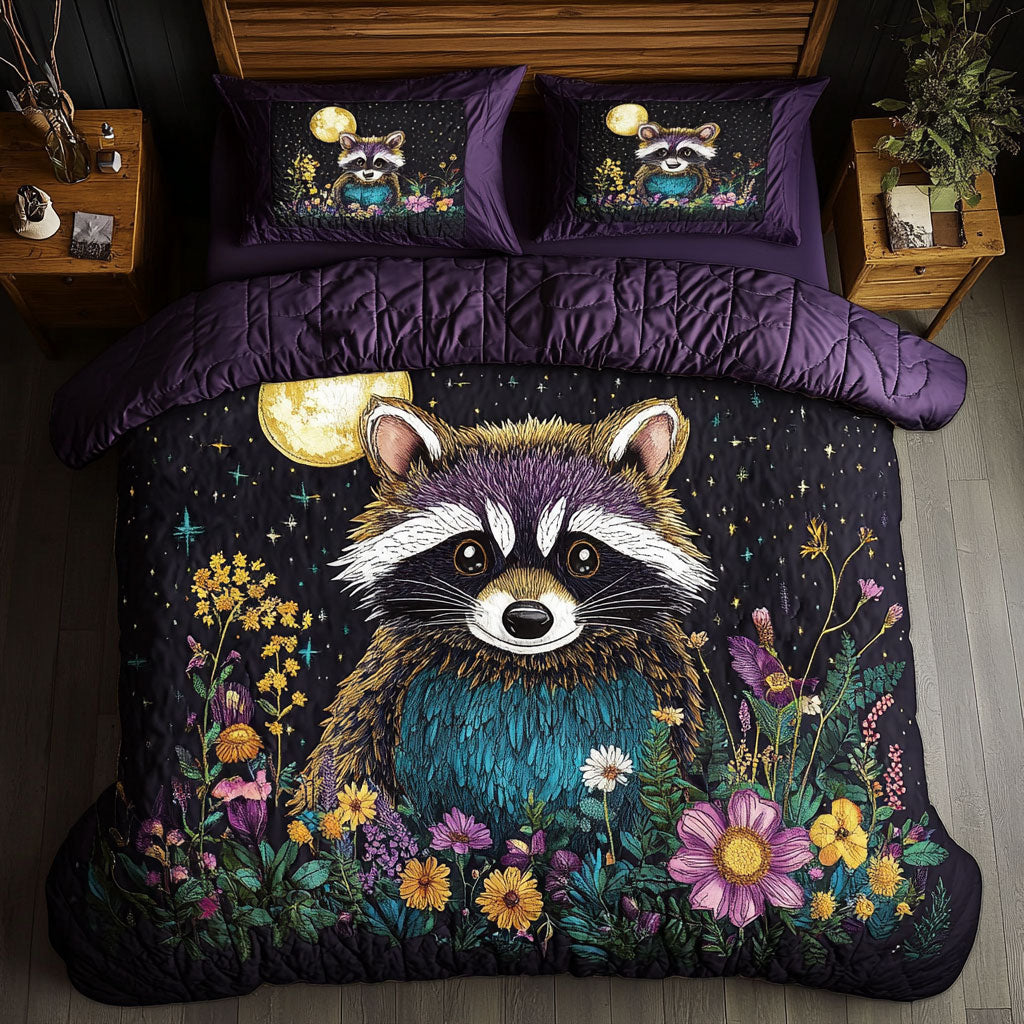Floral Night Raccoon CW1501033CL Duvet Cover Set