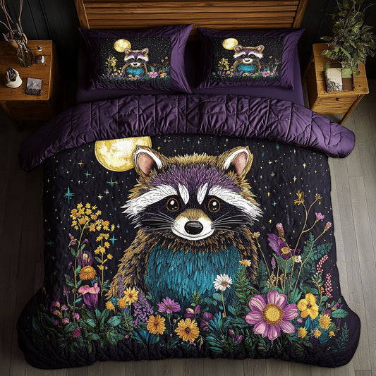 Floral Night Raccoon CW1501033CL Duvet Cover Set
