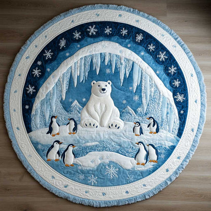 Polar Bear Winter Tale WN1605041CL Quilted Round Mat