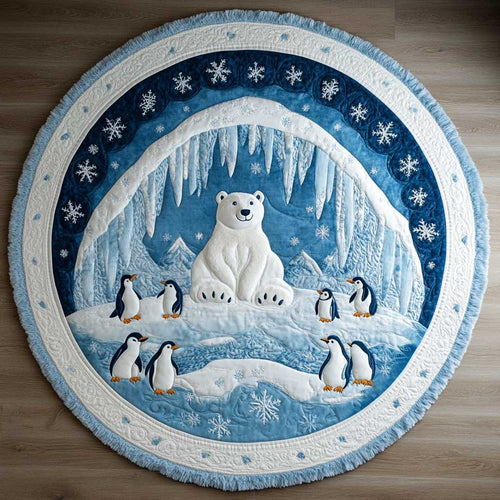 Polar Bear Winter Tale WN1605041CL Quilted Round Mat