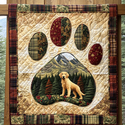 Cabin Soul Golden Retriever Paw WN0611026CL Quilt