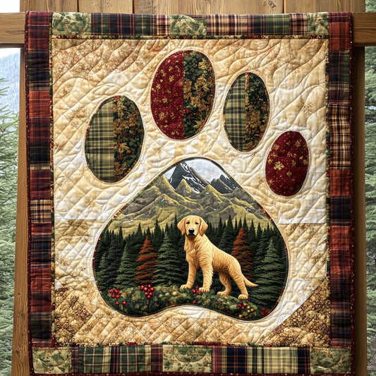 Cabin Soul Golden Retriever Paw WN0611026CL Quilt