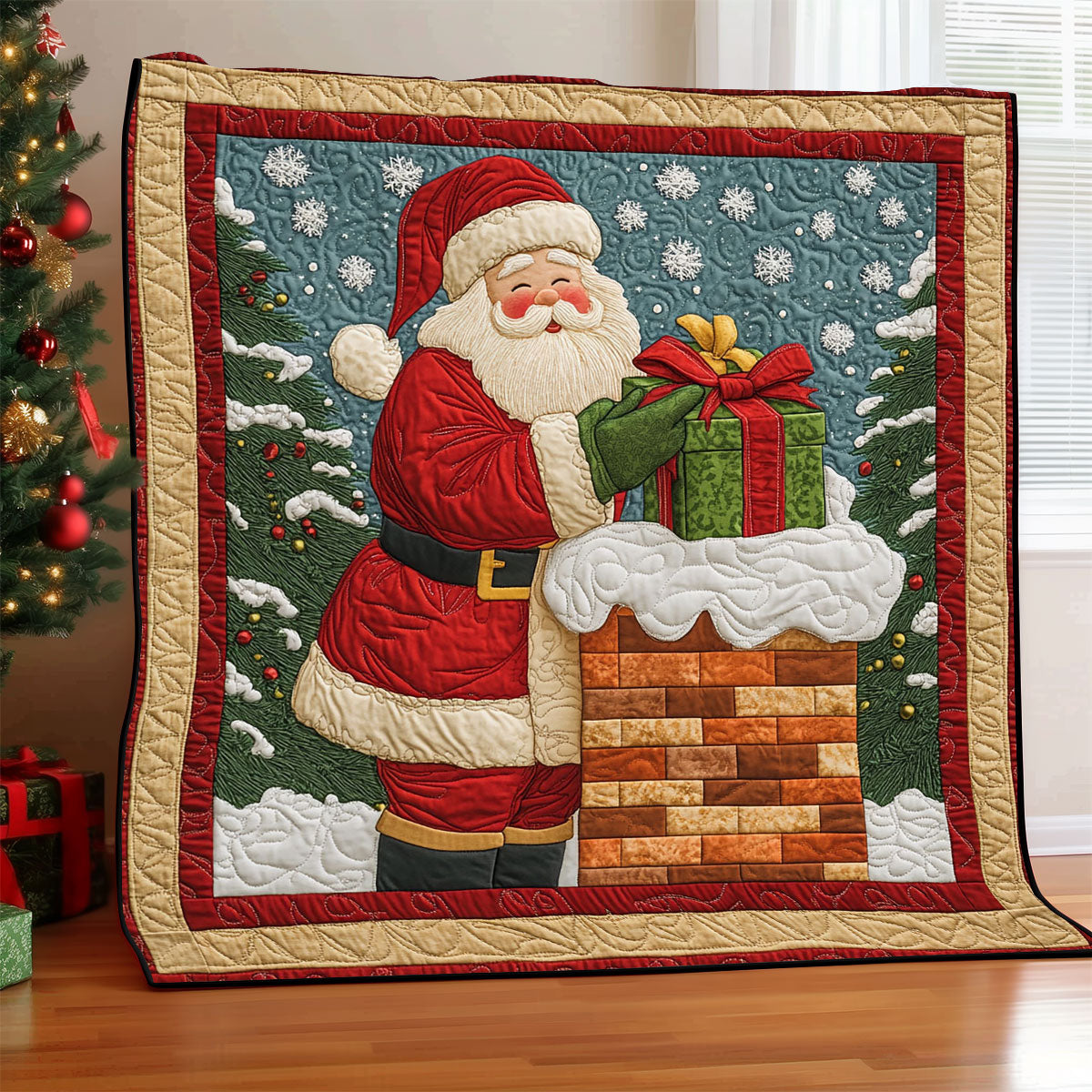 Santa’s Gift Delivery CW1811070CL Quilt