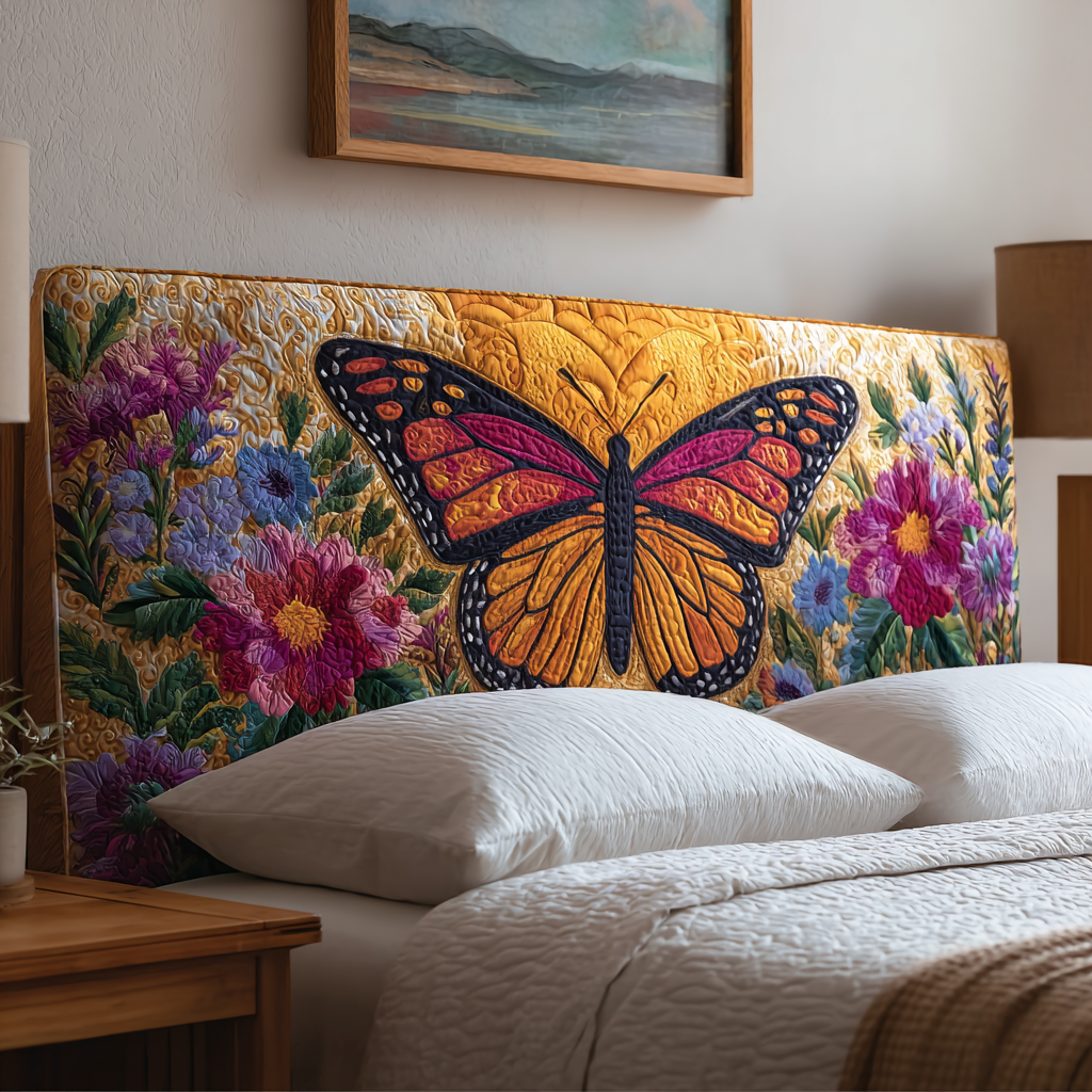 Magenta Wings XR2412005CL Quilted Headboard Slipcover