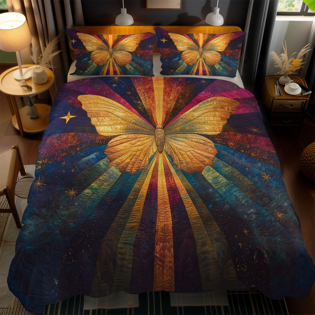 Golden Butterfly WN3012066CL Duvet Cover Set