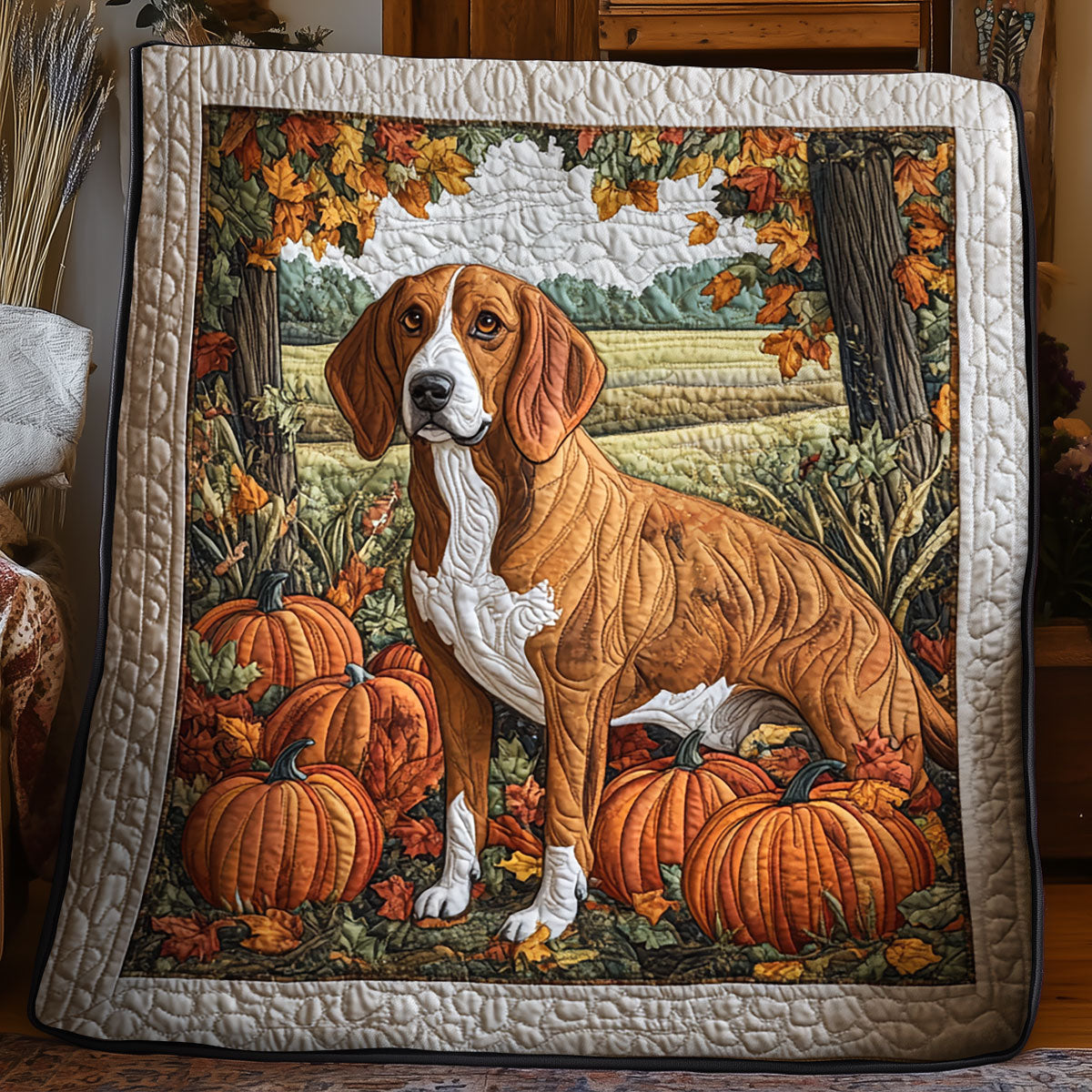 Pumpkin Dog WX0805027CL Quilt
