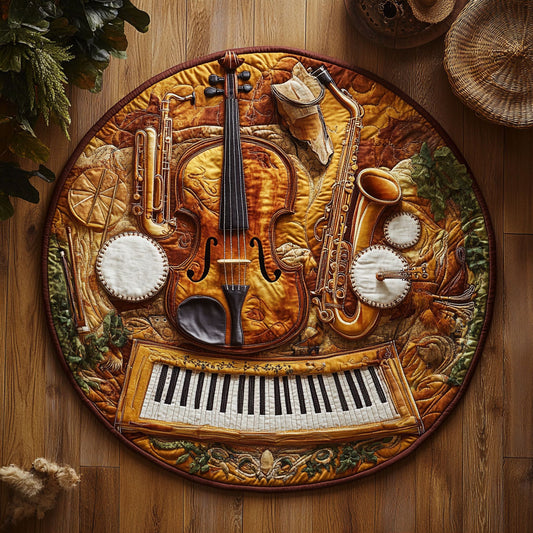 Vintage Soundscape WY0306033CL Quilted Round Mat