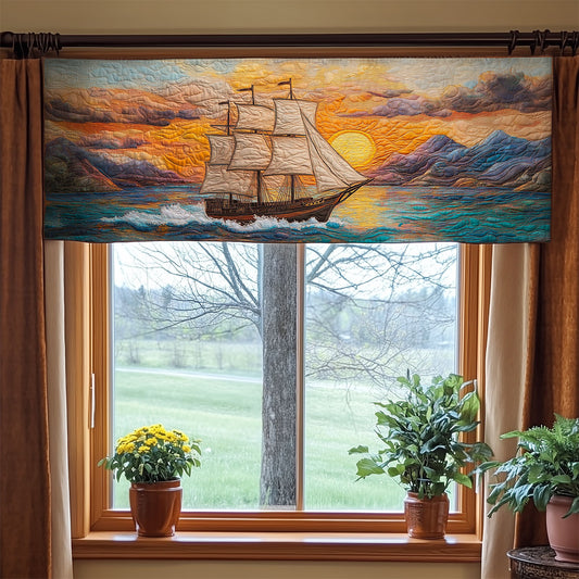 Sunset Sail WY0605037CL Quilted Valance