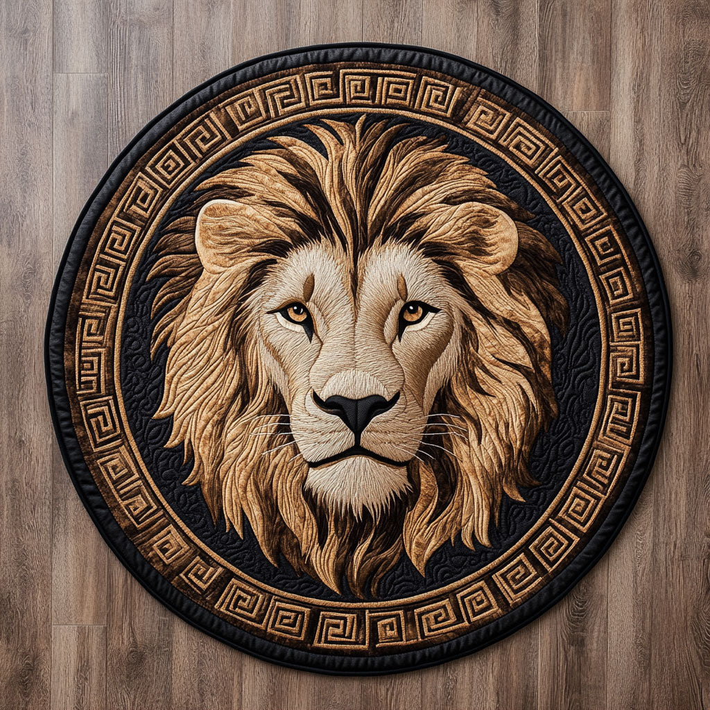Ancient Lion WN1807001CL Quilted Round Mat