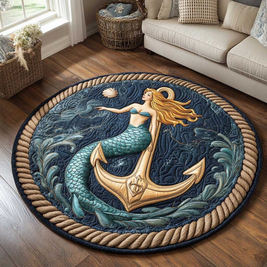 Enchanted Mermaid WN1703013CL Quilted Round Mat