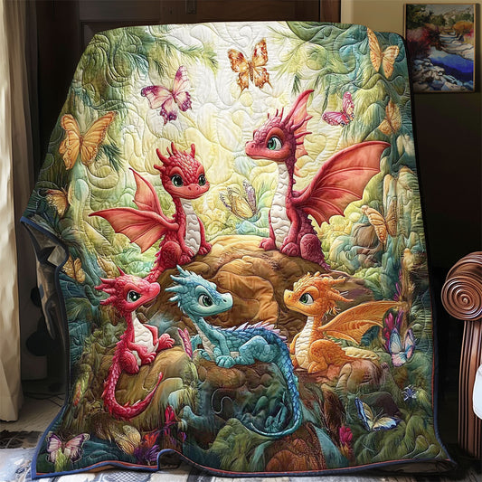 Baby Dragon In Forest WY0801001CL Quilt