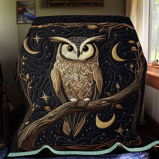 Golden Owl Night WX2512024CL Quilt