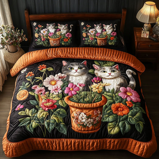 Meow in Bloom CM1905034CL Duvet Cover Set
