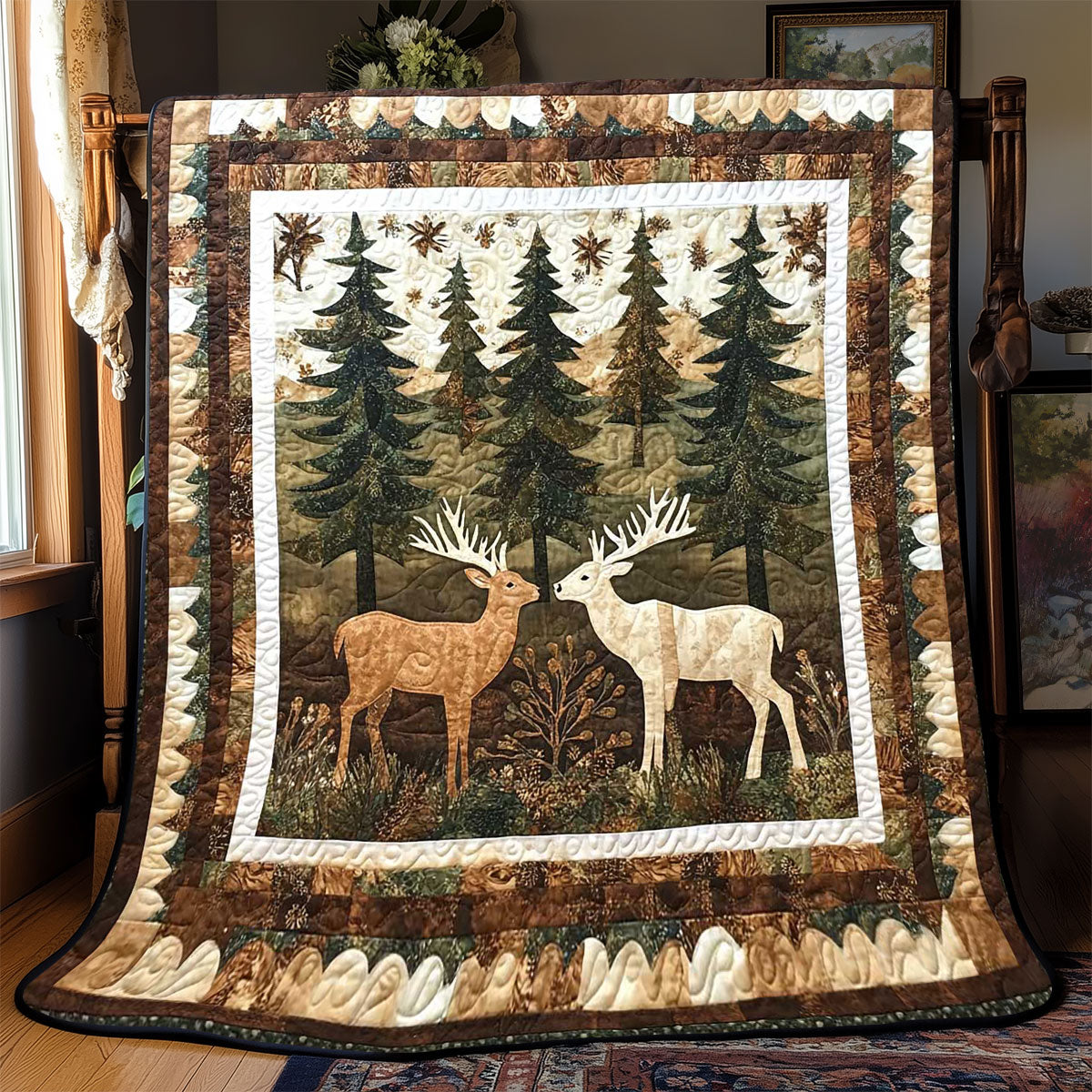 Deer Couple WP2612008CL Quilt