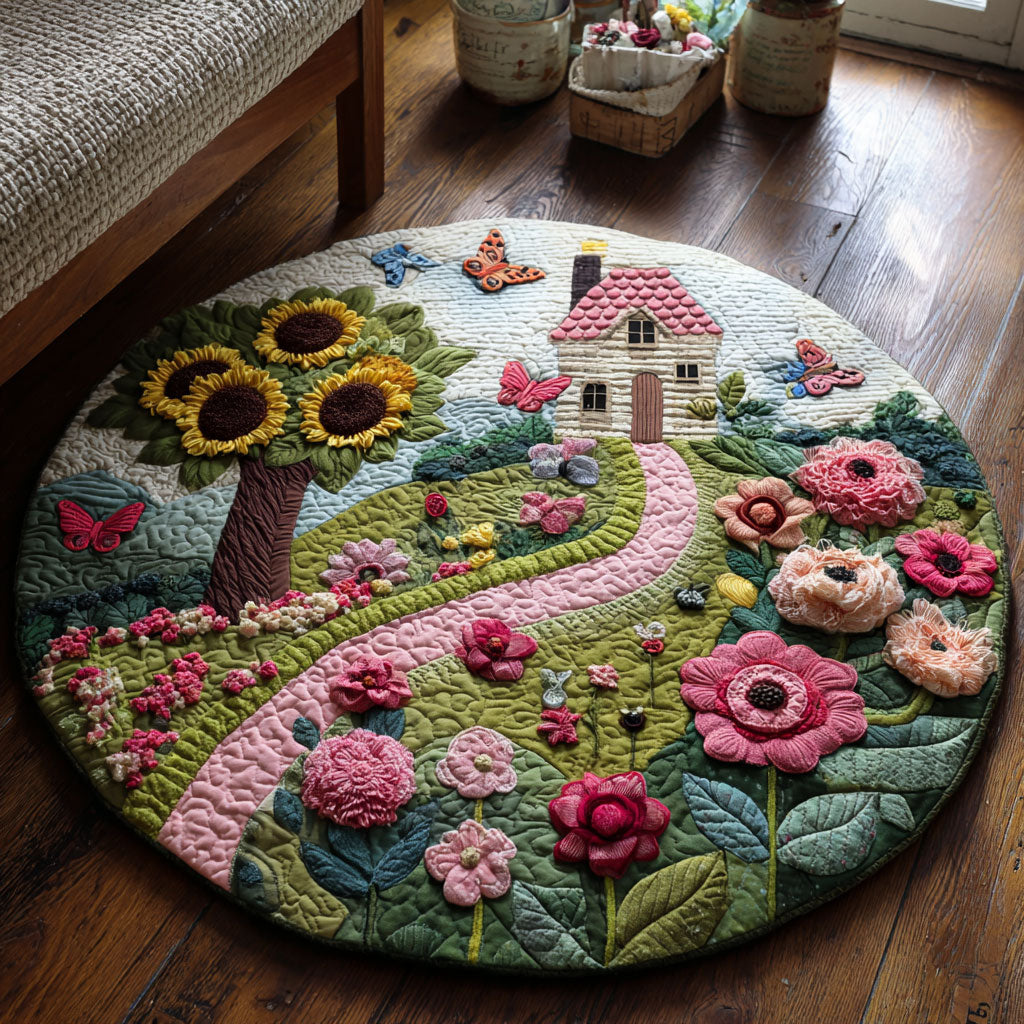 Petal Garden Harmony CW1401097CL Quilted Round Mat