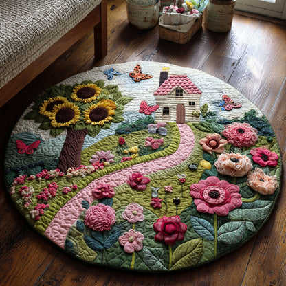 Petal Garden Harmony CW1401097CL Quilted Round Mat