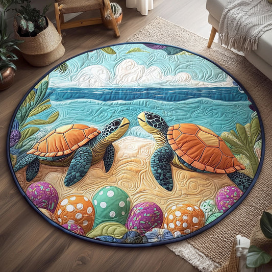 Turtle Nest WJ0904047CL Quilted Round Mat