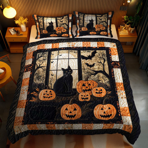 Spooky Cat Night WN0703112CL Duvet Cover Set