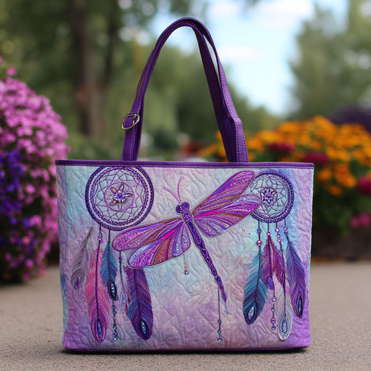 Dragonfly Spirit CW0210006CL Quilted Tote Bag