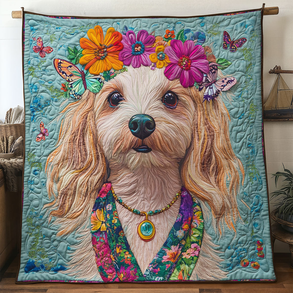 Boho Dog WN1707003CL Quilt