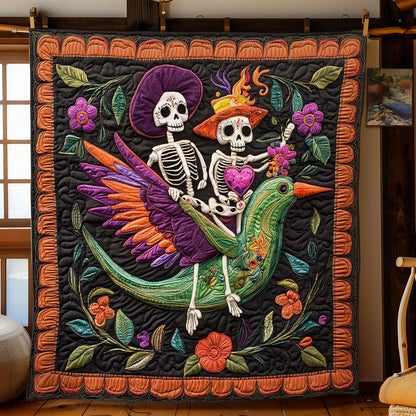 Hummingbird Skeleton Bloom WN1607016CL Quilt