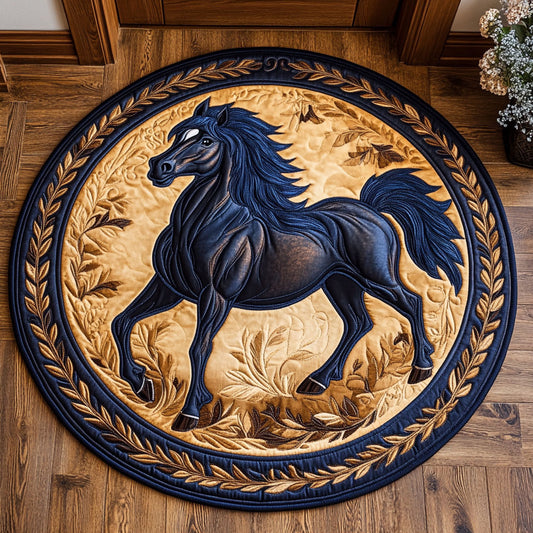 Crowned Gallop CP1607040CL Quilted Round Mat