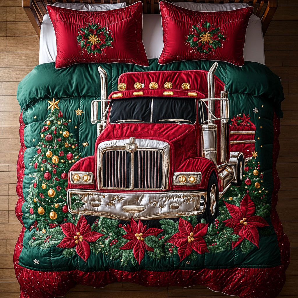 Winter Holiday Truck CW1111082CL Duvet Cover Set