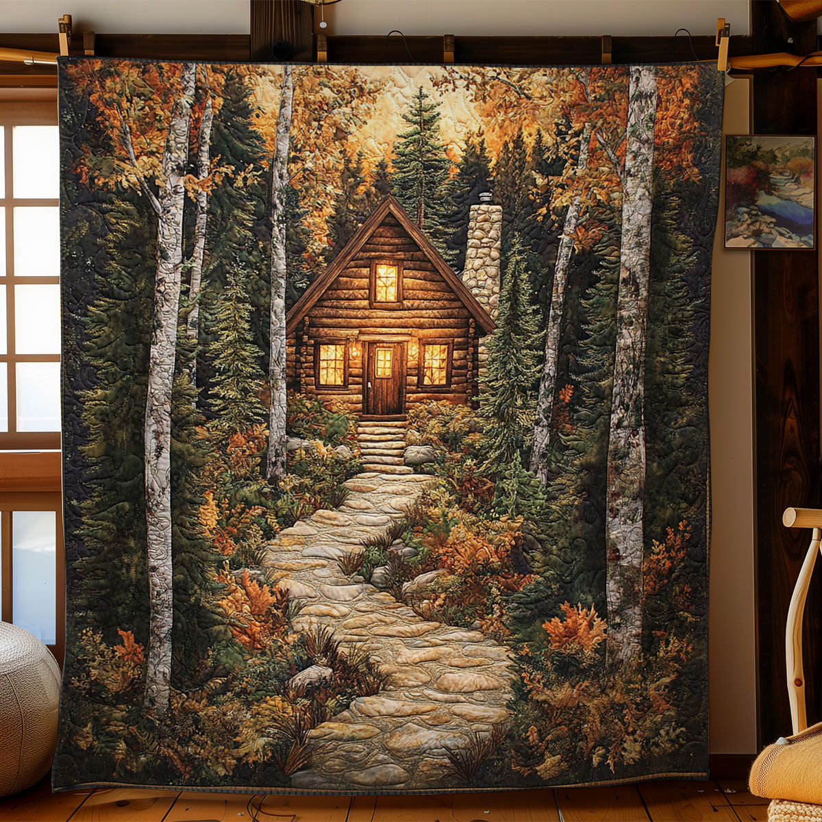 House In Forest WY1302042CL Quilt